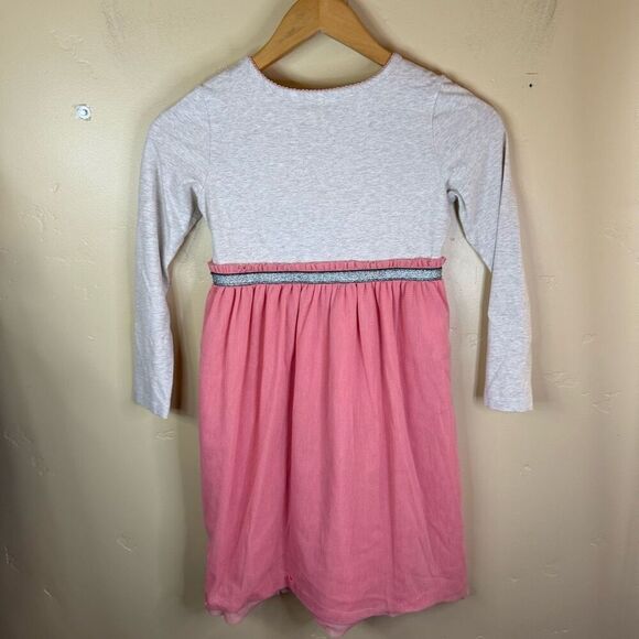Hanna Andersson Girls Sparkly‎ Grey and Pink Lined Dress Size 130CM or US 8 - Picture 6 of 6